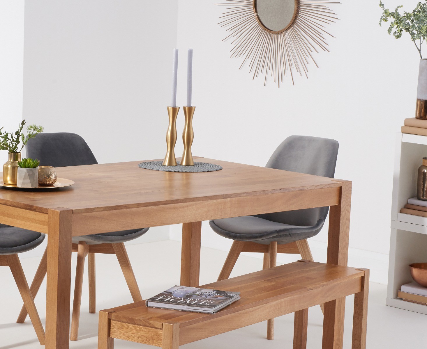 Colby 200cm Oval White Marble Dining Table with 6 Grey Sienna Chairs