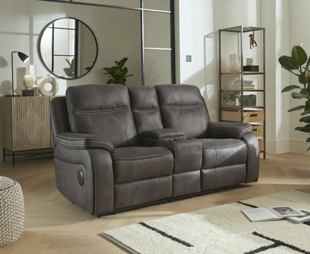 Hanson Graphite Fabric Recliner - Main Image