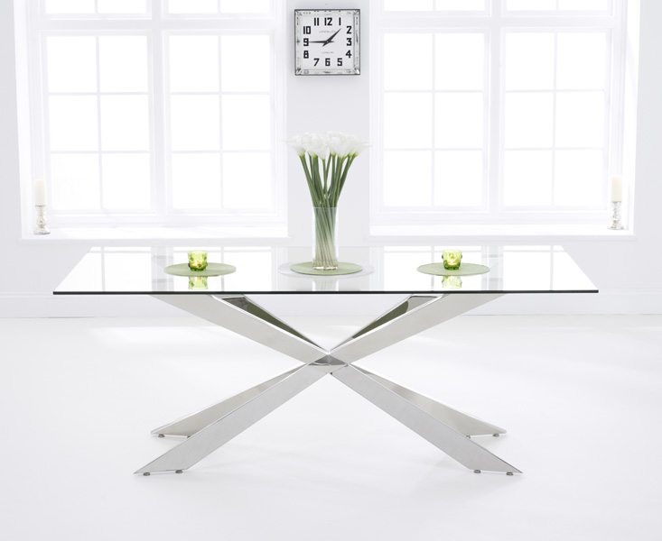 Canova 200cm Glass Dining Table