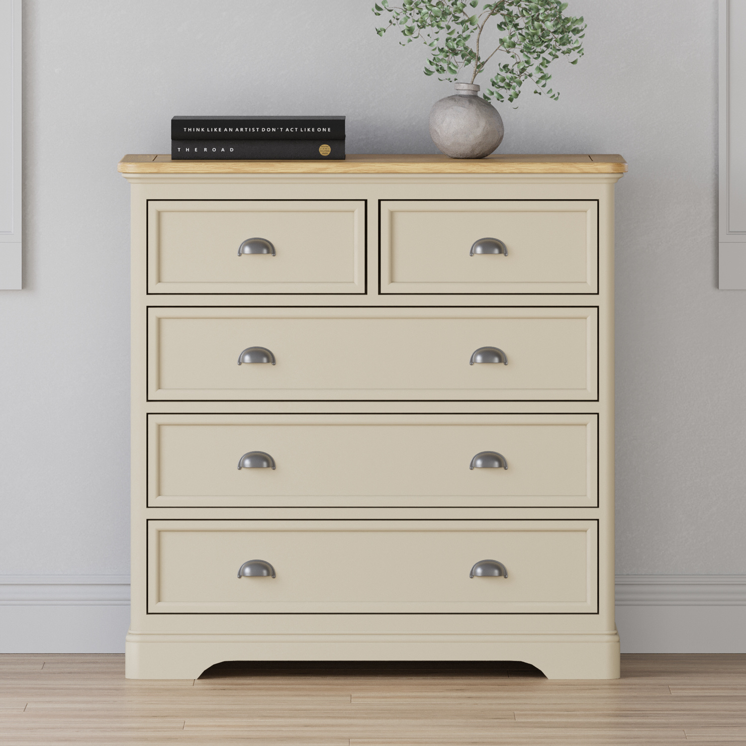 Madley Oak and Cream Painted 2 Over 3 Chest of Drawers