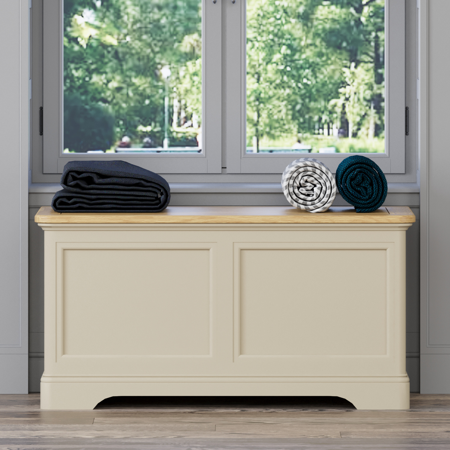 Madley Oak And Cream Painted Blanket Box