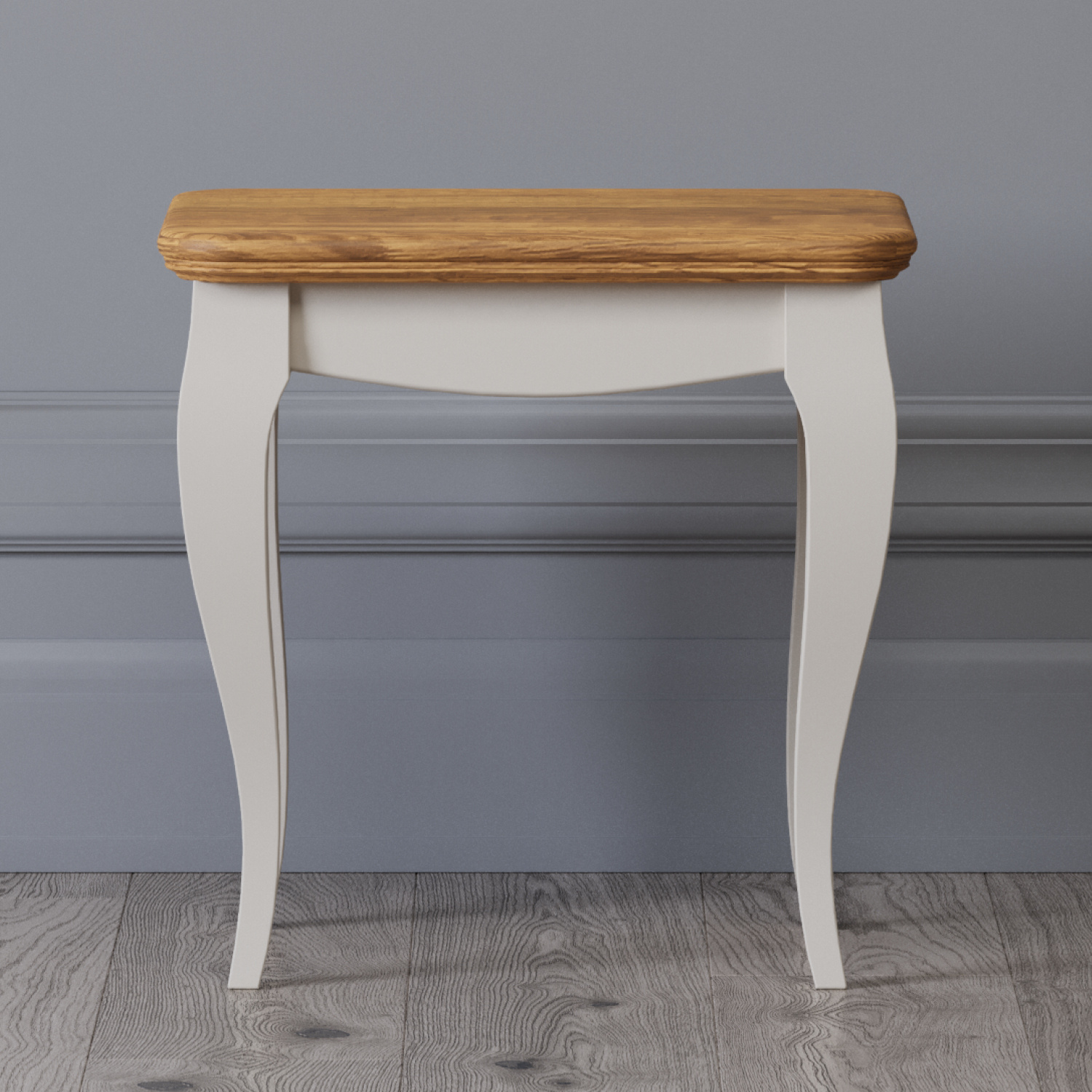 Chateau Oak and Soft White Painted Dressing Table Stool