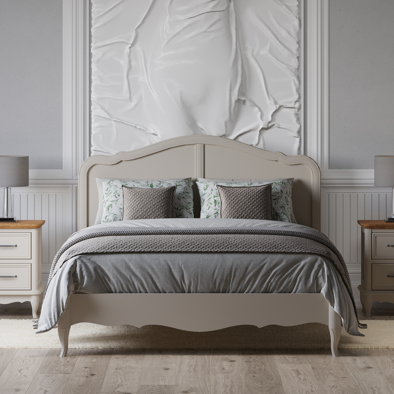 Chateau Soft White Painted King Size Bed Chateau Soft White Painted King Size Bed