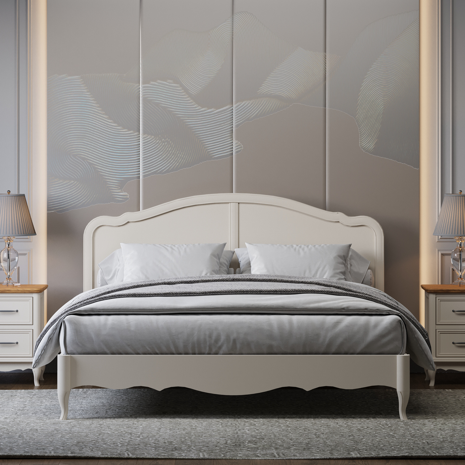 Chateau Soft White Painted Super King Size Bed