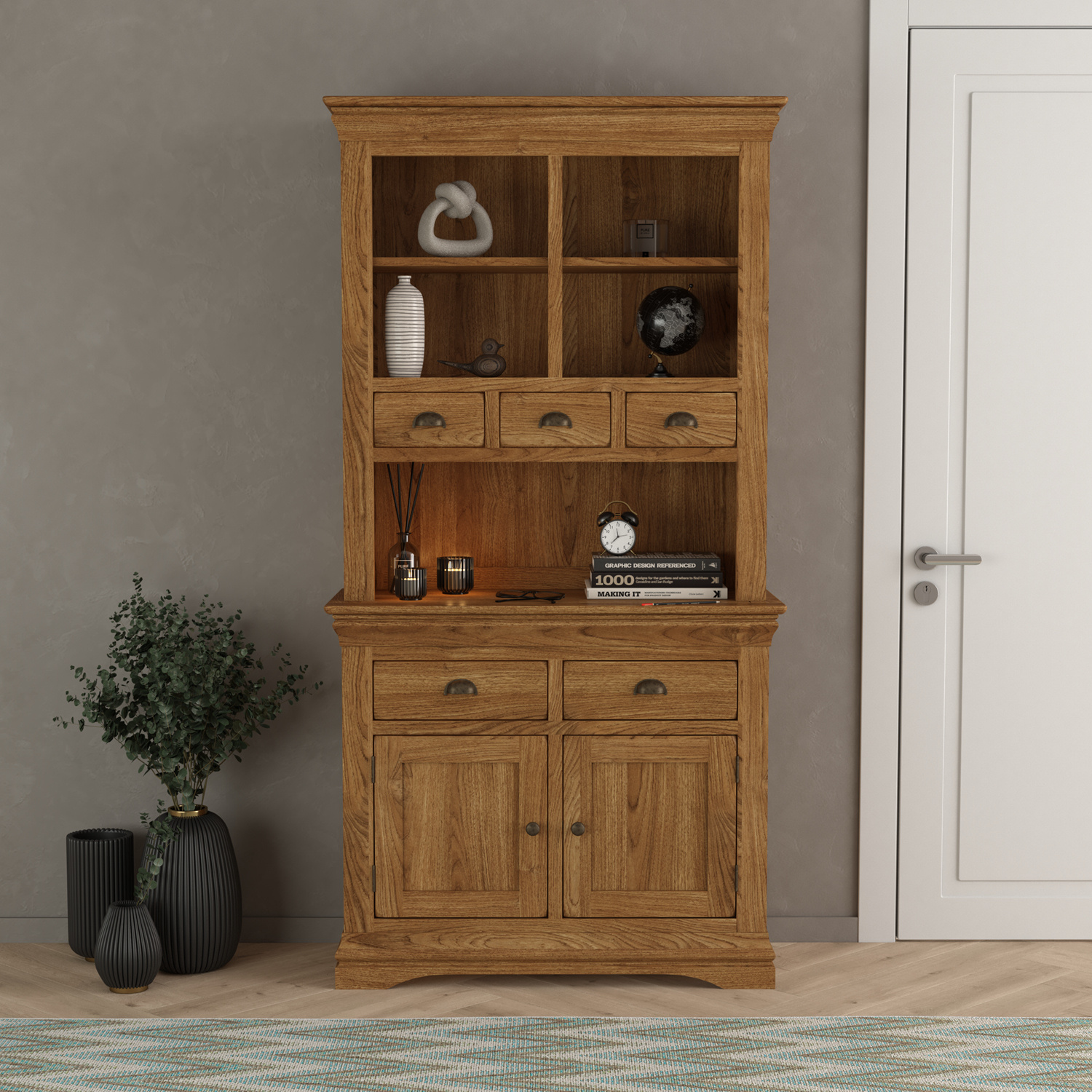 Burford Rustic Solid Oak Small Dresser