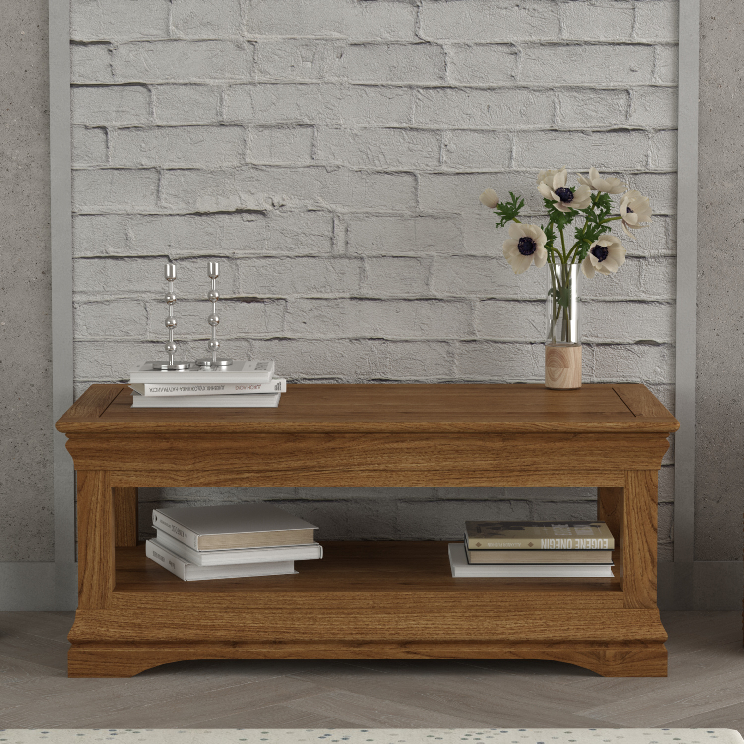 Burford Rustic Solid Oak Coffee Table