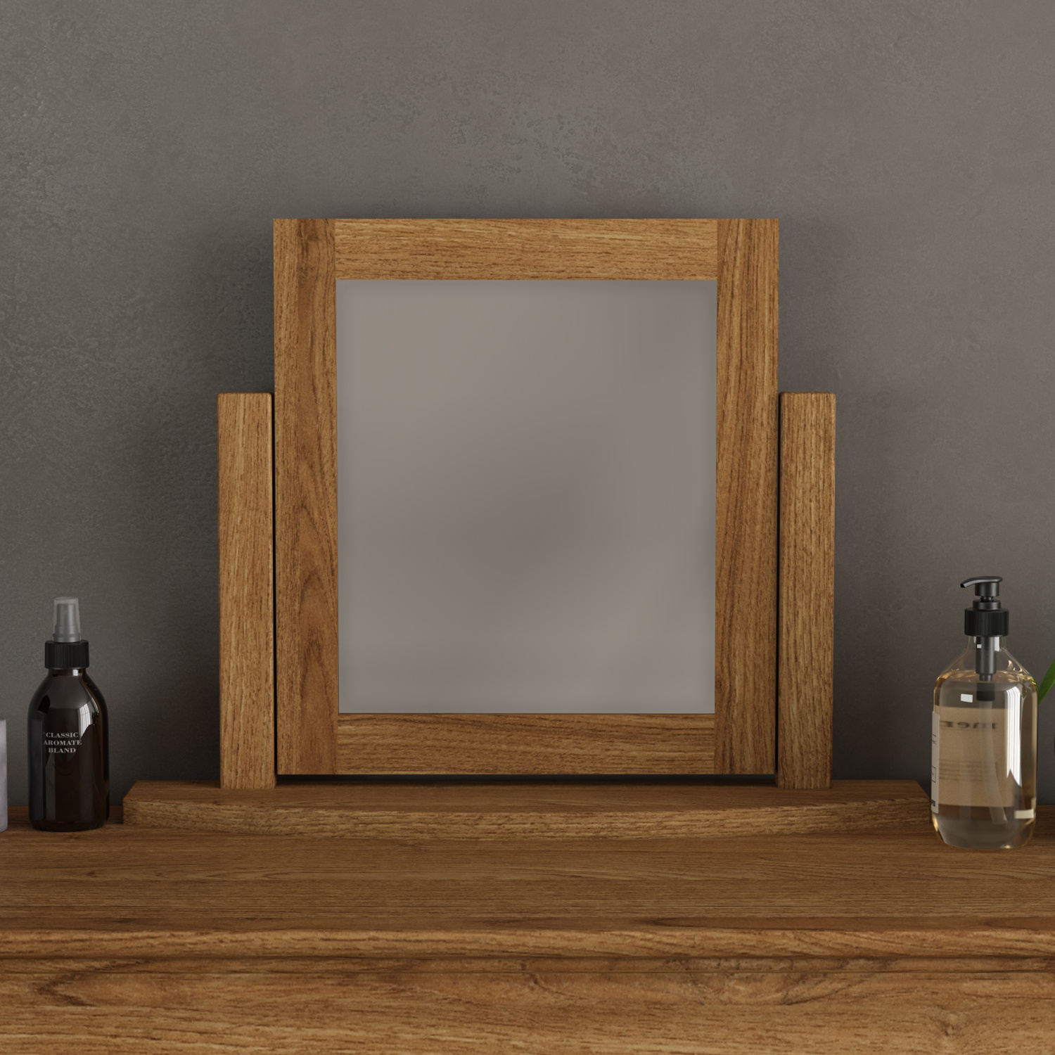 Burford Rustic Solid Oak Dressing Table Mirror thumbnail