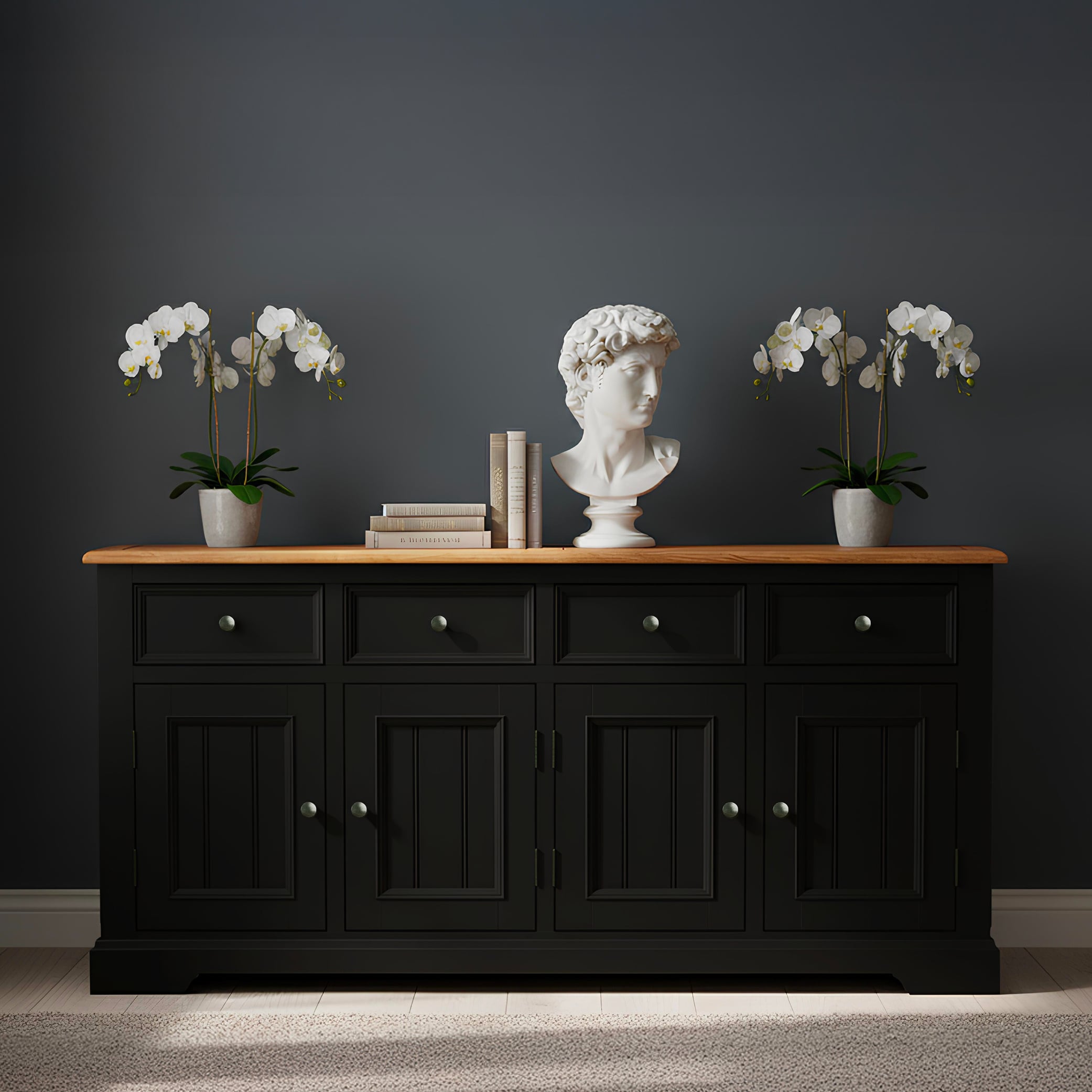 Charlton Oak And Black Painted Extra Large Sideboard