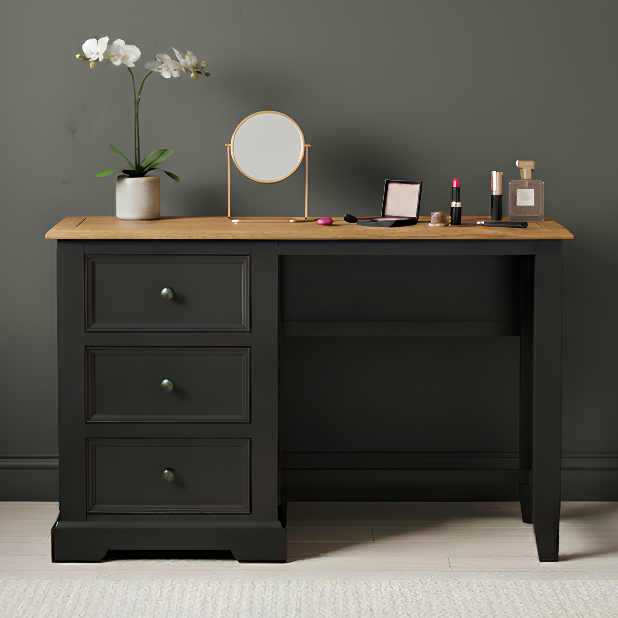 Charlton Oak And Black Painted Dressing Table