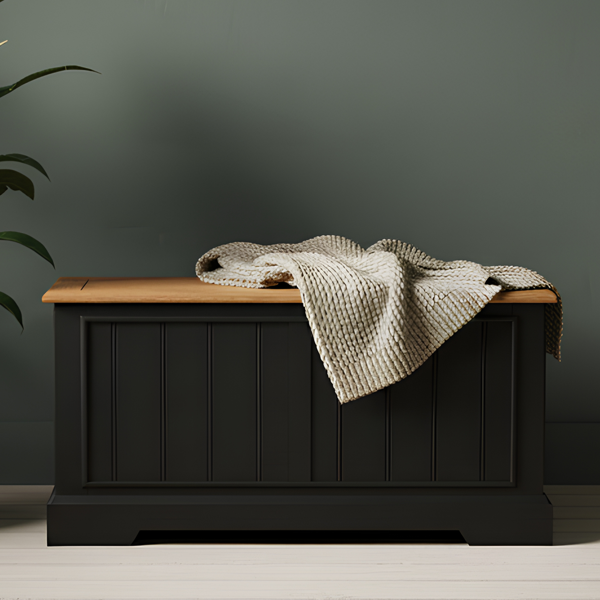 Charlton Oak And Black Painted Blanket Box