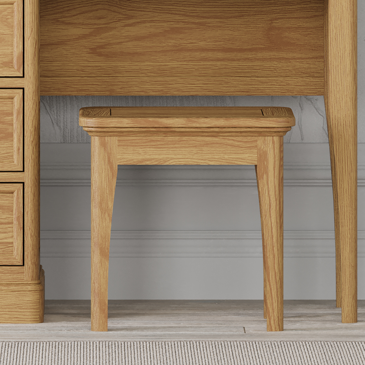 Cambridge Solid Oak Dressing Stool