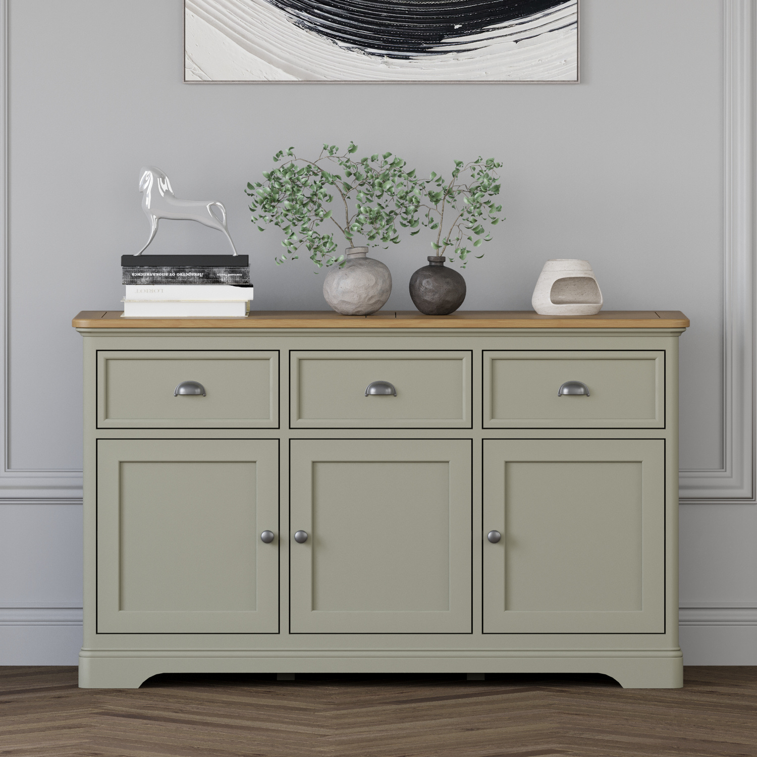 Brampton Soft Green Painted Large Sideboard