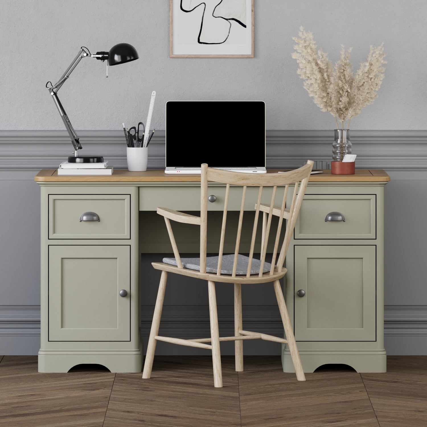 Brampton Soft Green Painted Computer Desk