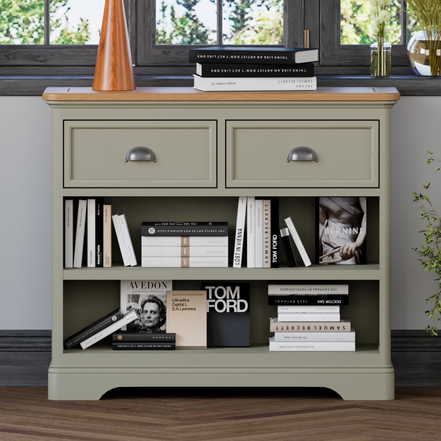 Brampton Soft Green Painted Storage Console Table
