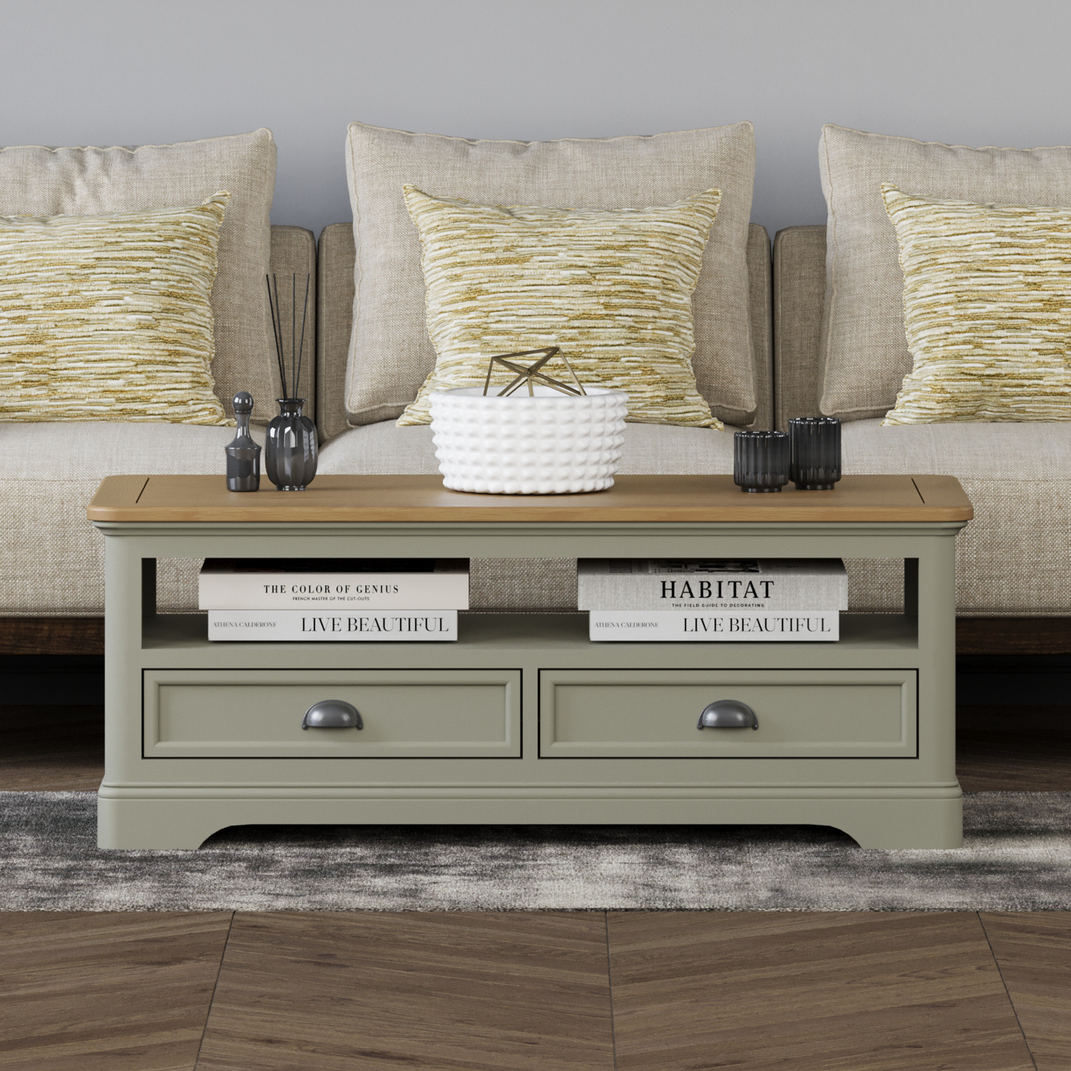 Brampton Soft Green Painted Coffee Table