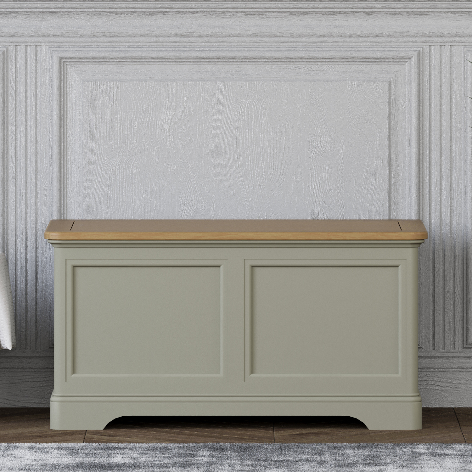 Brampton Soft Green Painted Blanket Box
