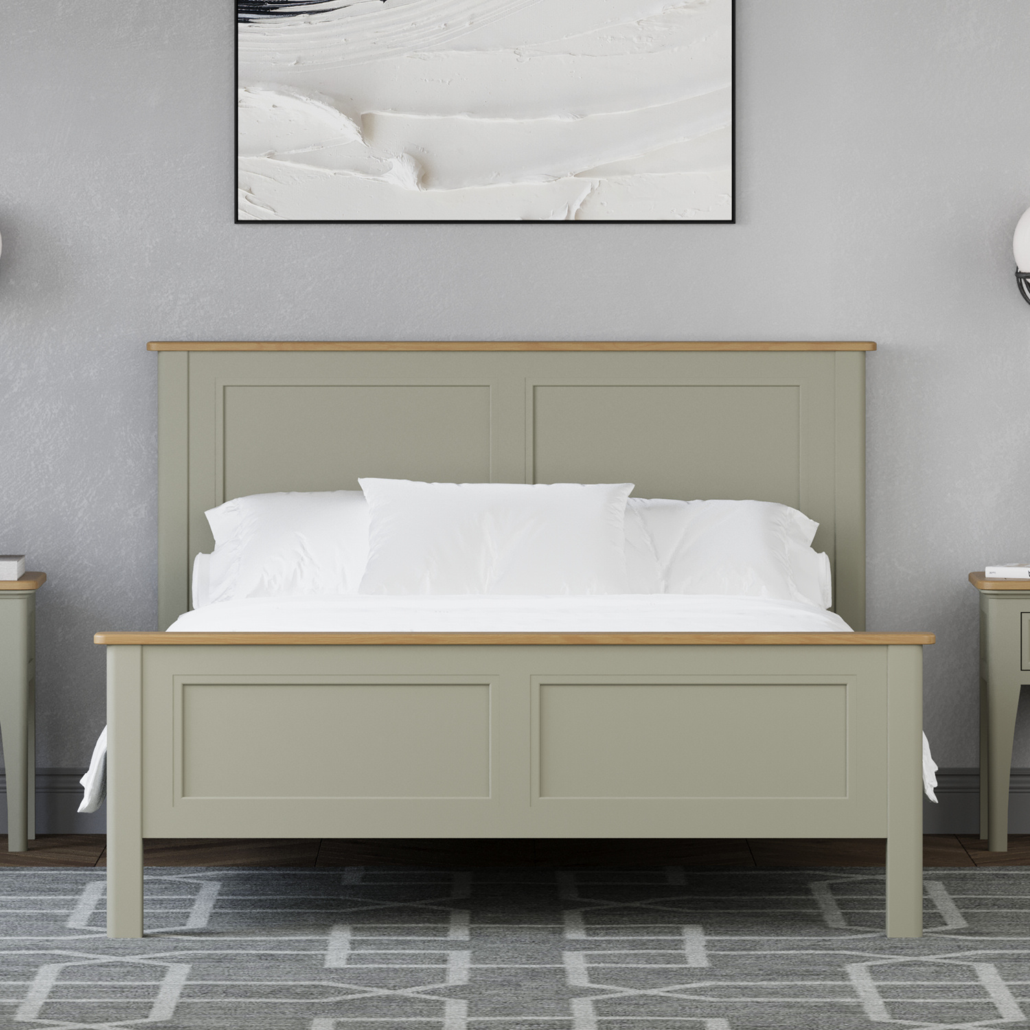 Brampton Soft Green Painted King Size Bed