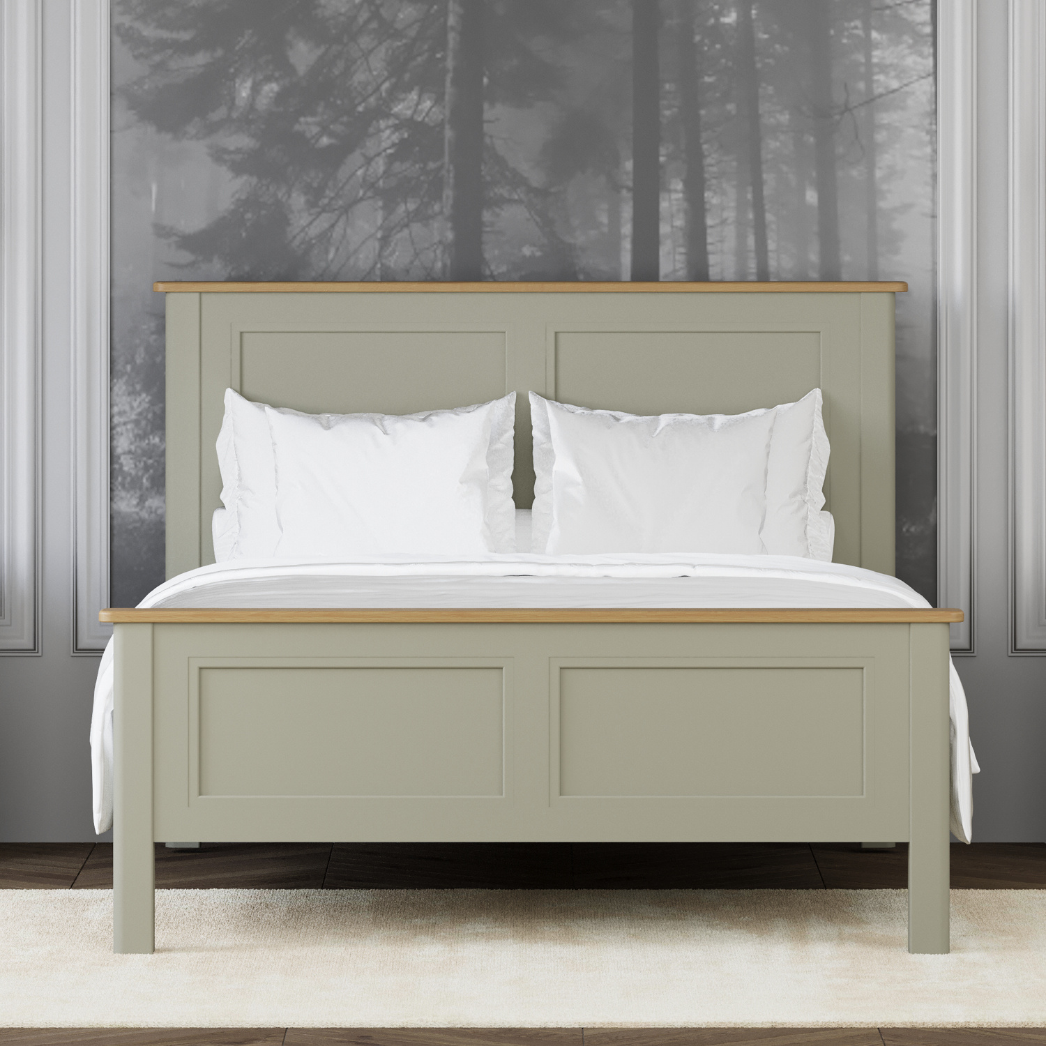Brampton Soft Green Painted Double Bed