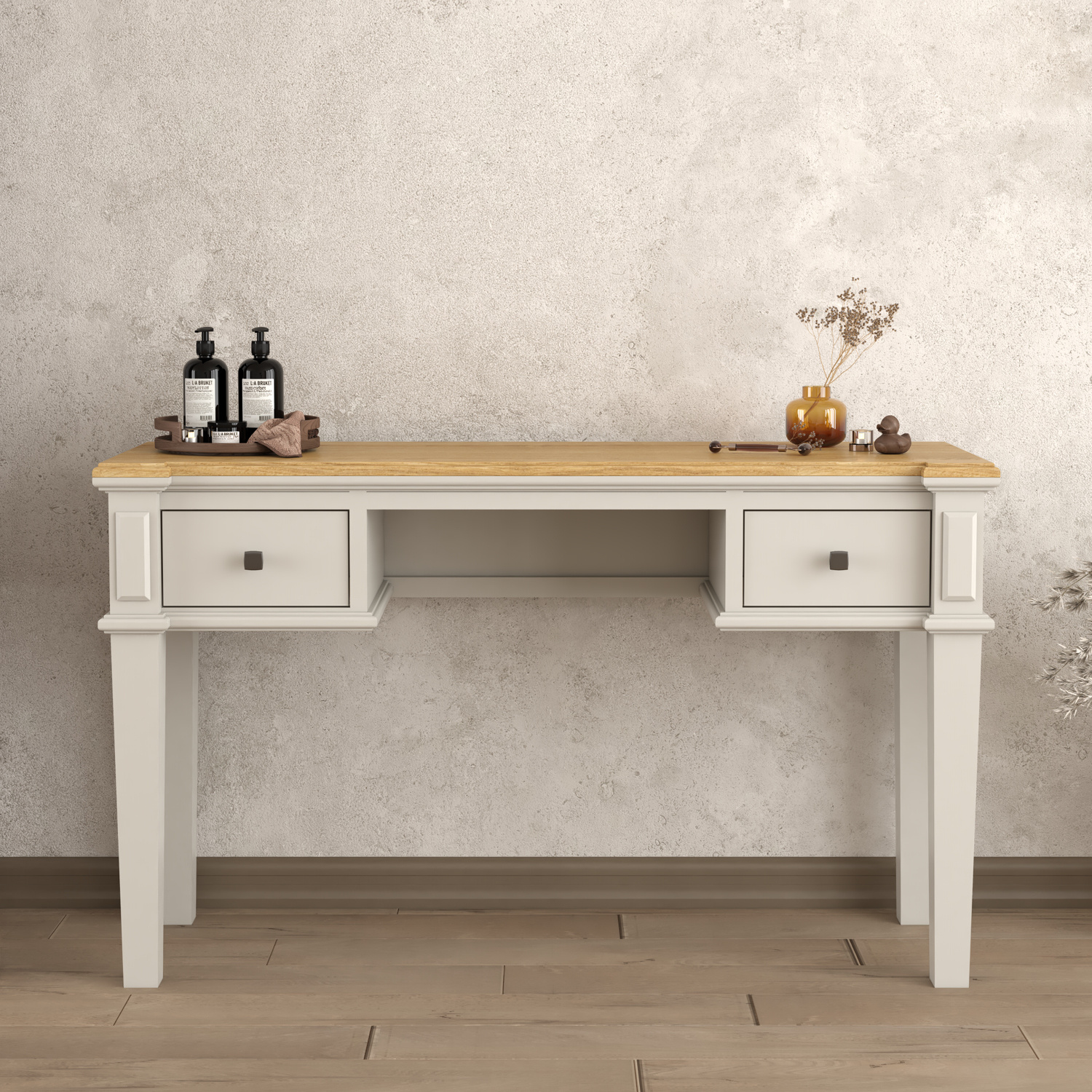 Lawson Oak And Soft White Painted Dressing Table