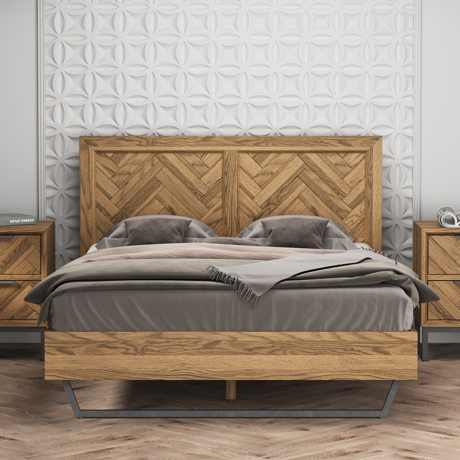 Click to view product details and reviews for Herringbone Solid Oak Double Bed. Click to view product details and reviews for Herringbone Solid Oak Double Bed.