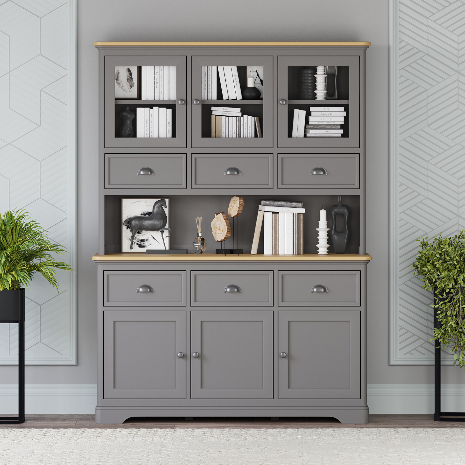 Felton Oak And Light Grey Painted Large Dresser