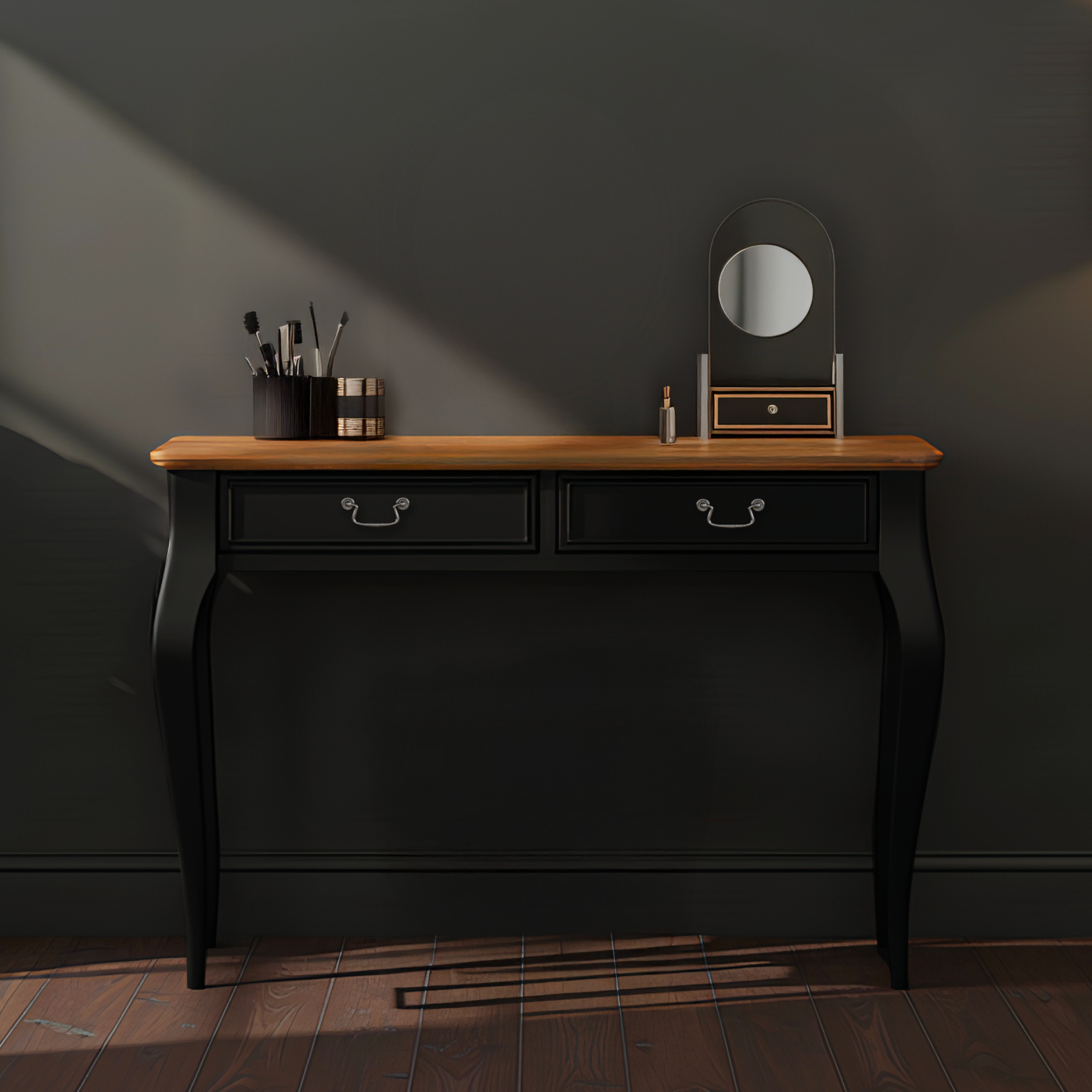Chateau Noir Oak And Black Painted Dressing Table