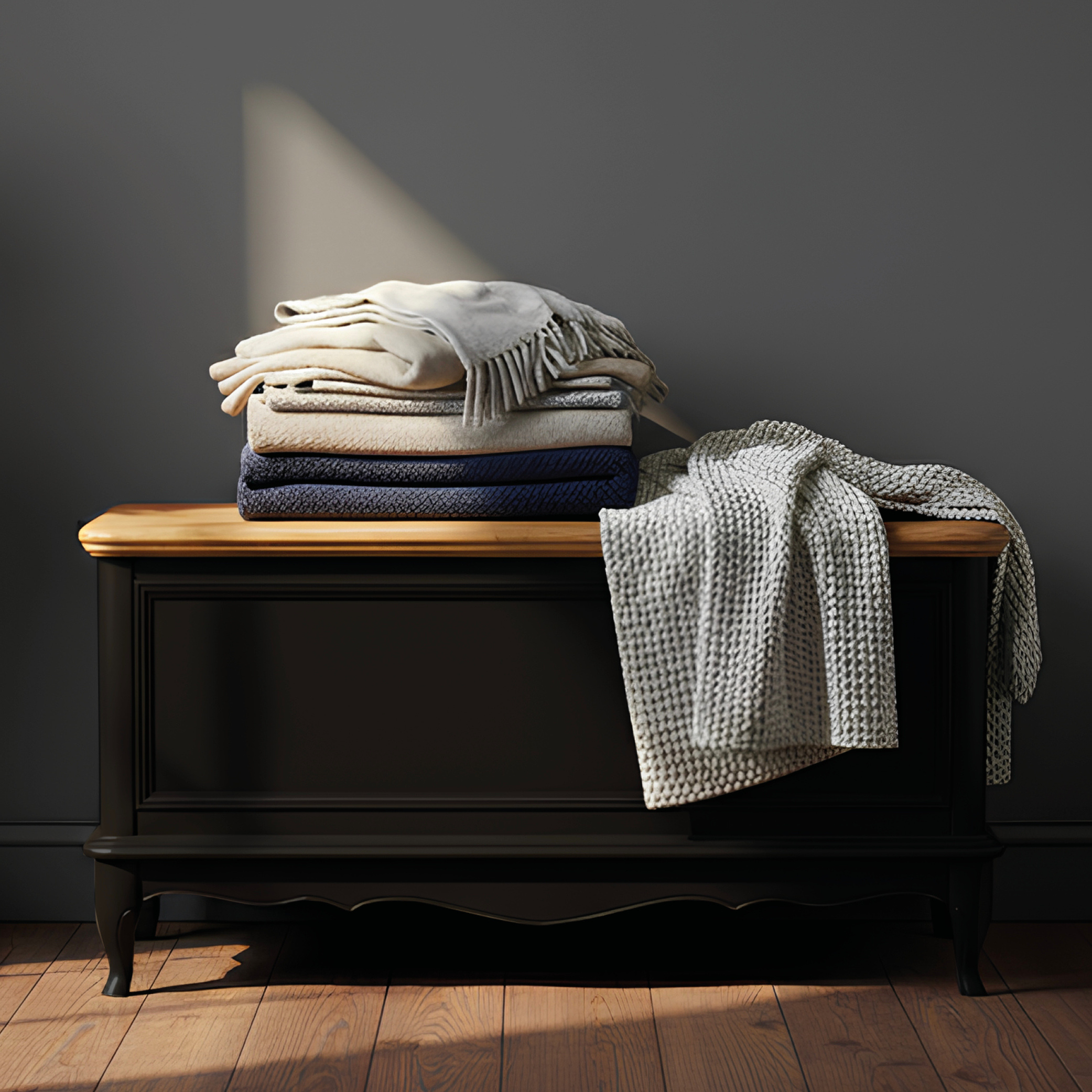 Chateau Noir Oak And Black Painted Blanket Box