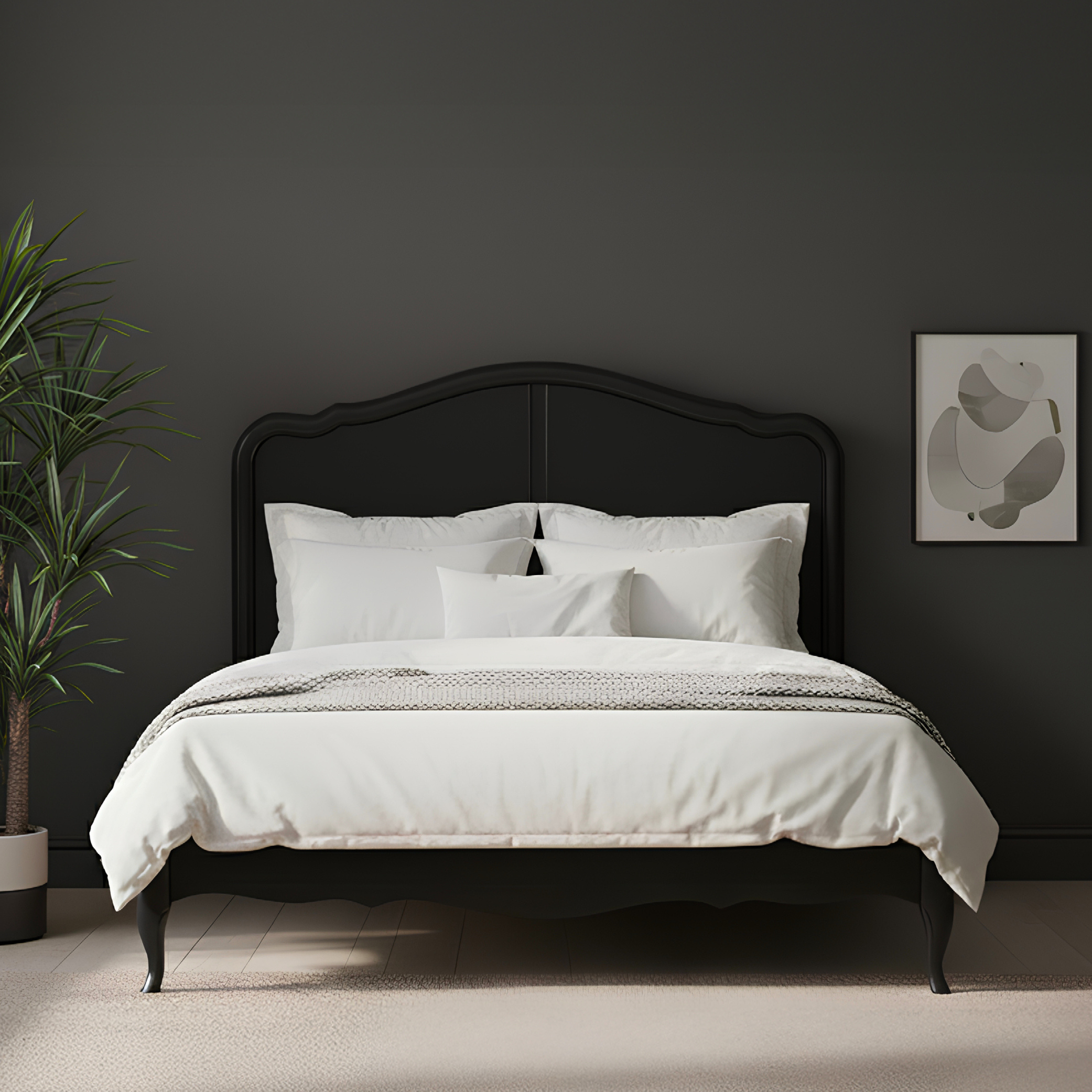 Chateau Noir Oak And Black Painted Double Bed