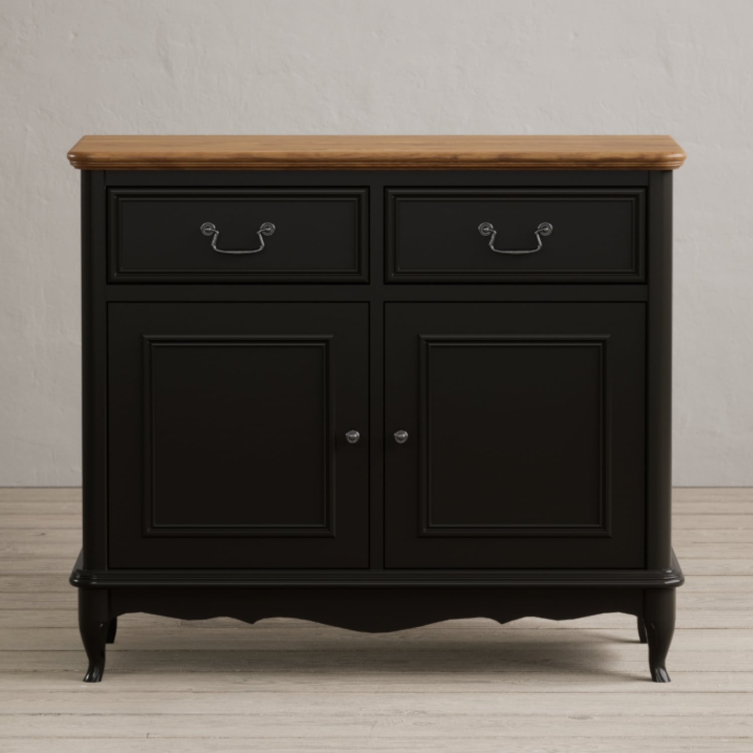 Chateau Noir Oak And Black Painted Small Sideboard
