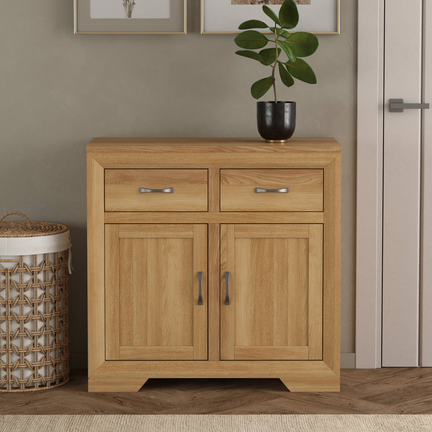 Tilt Solid Oak Small Sideboard