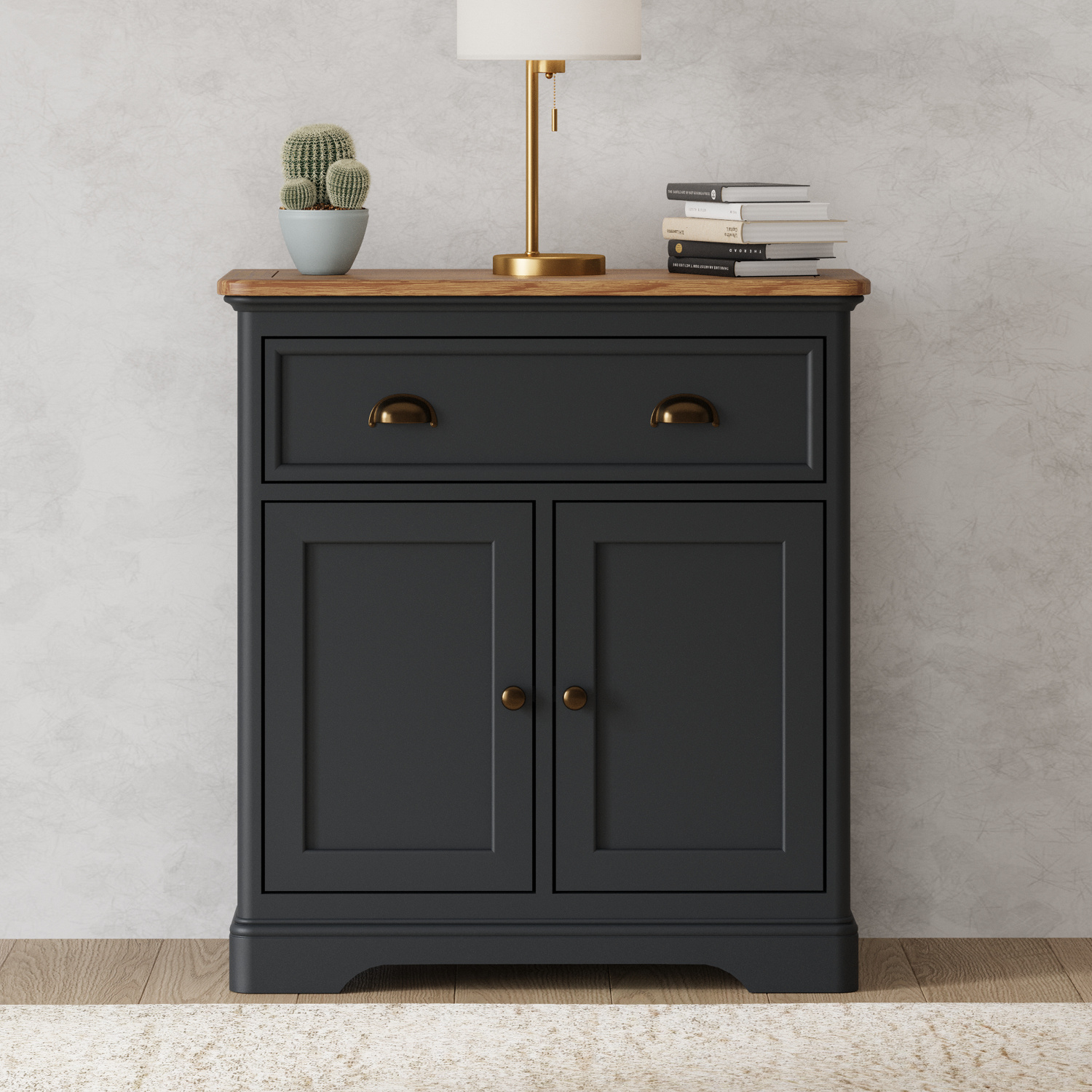 Bridstow Oak and Blue Painted Hallway Sideboard