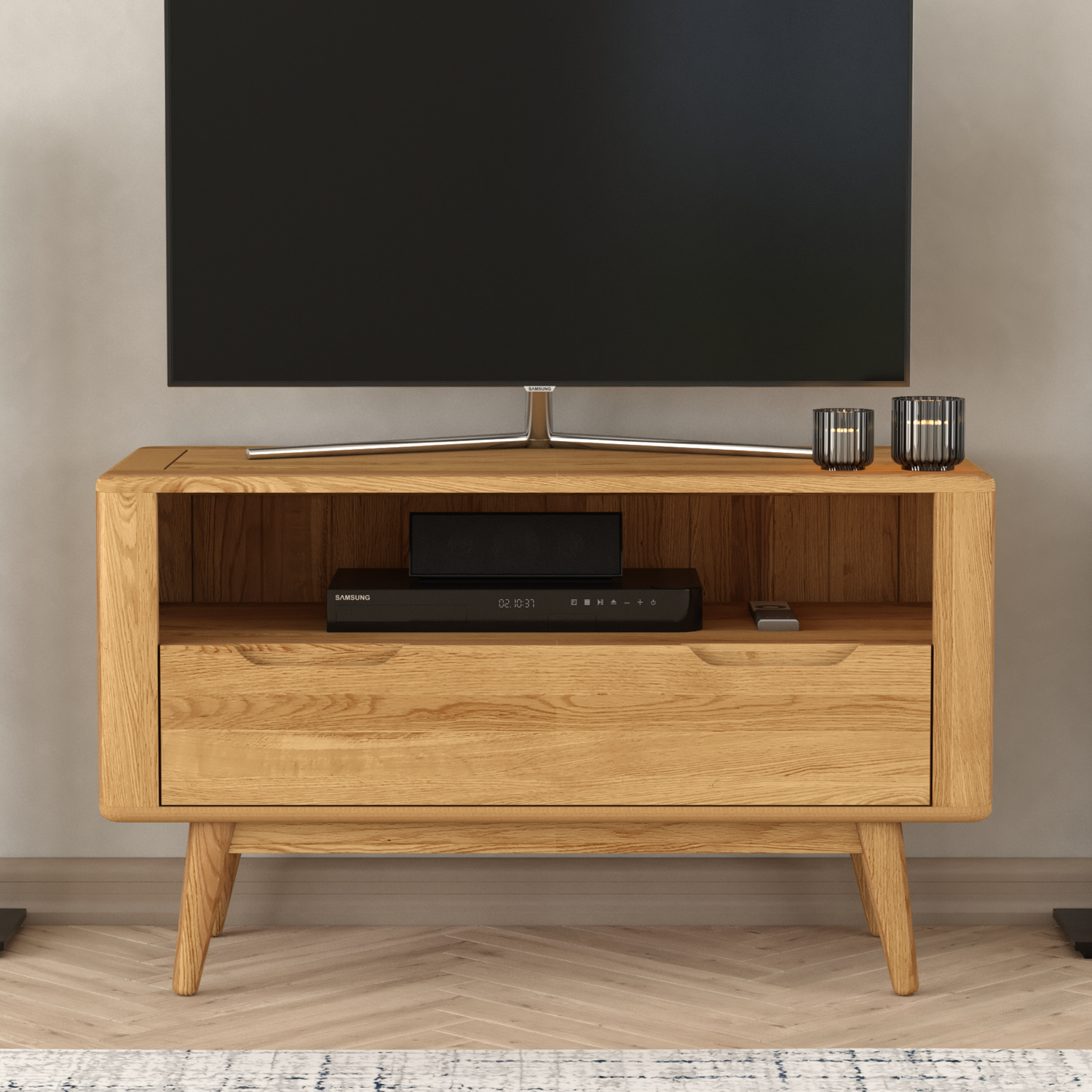 Rosa Solid Oak Small TV Cabinet