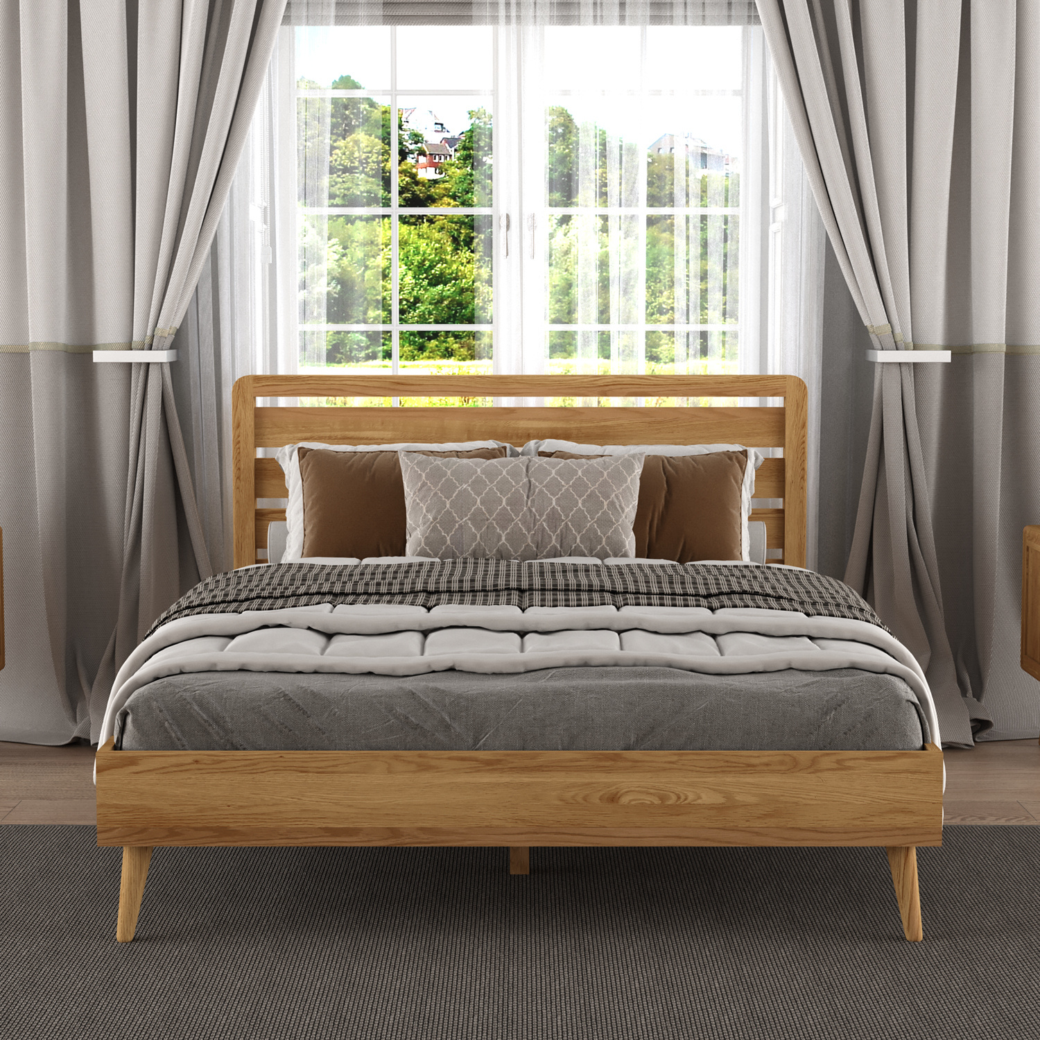 Rosa Solid Oak Kingsize Bed