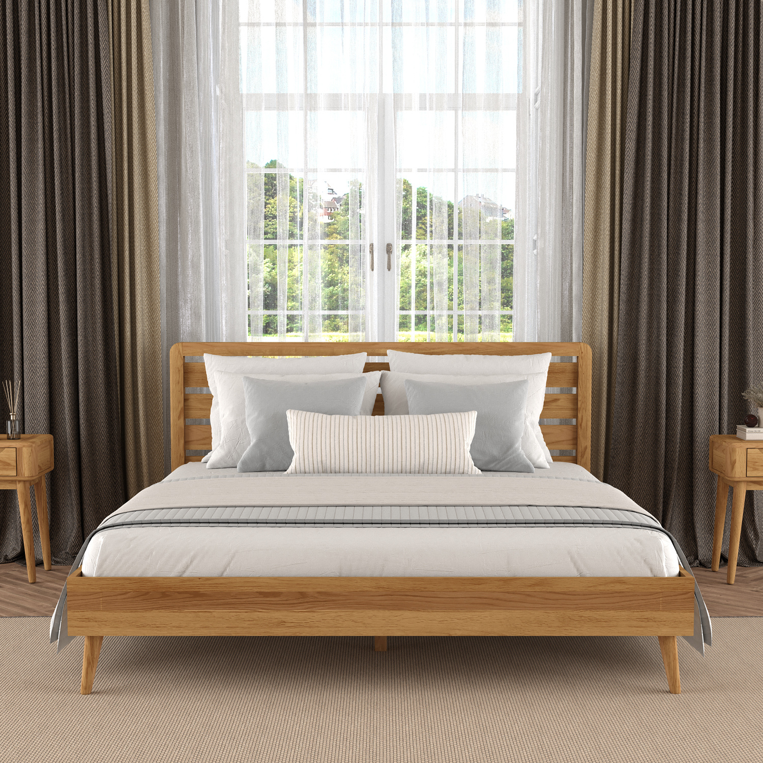 Rosa Solid Oak Super King Bed