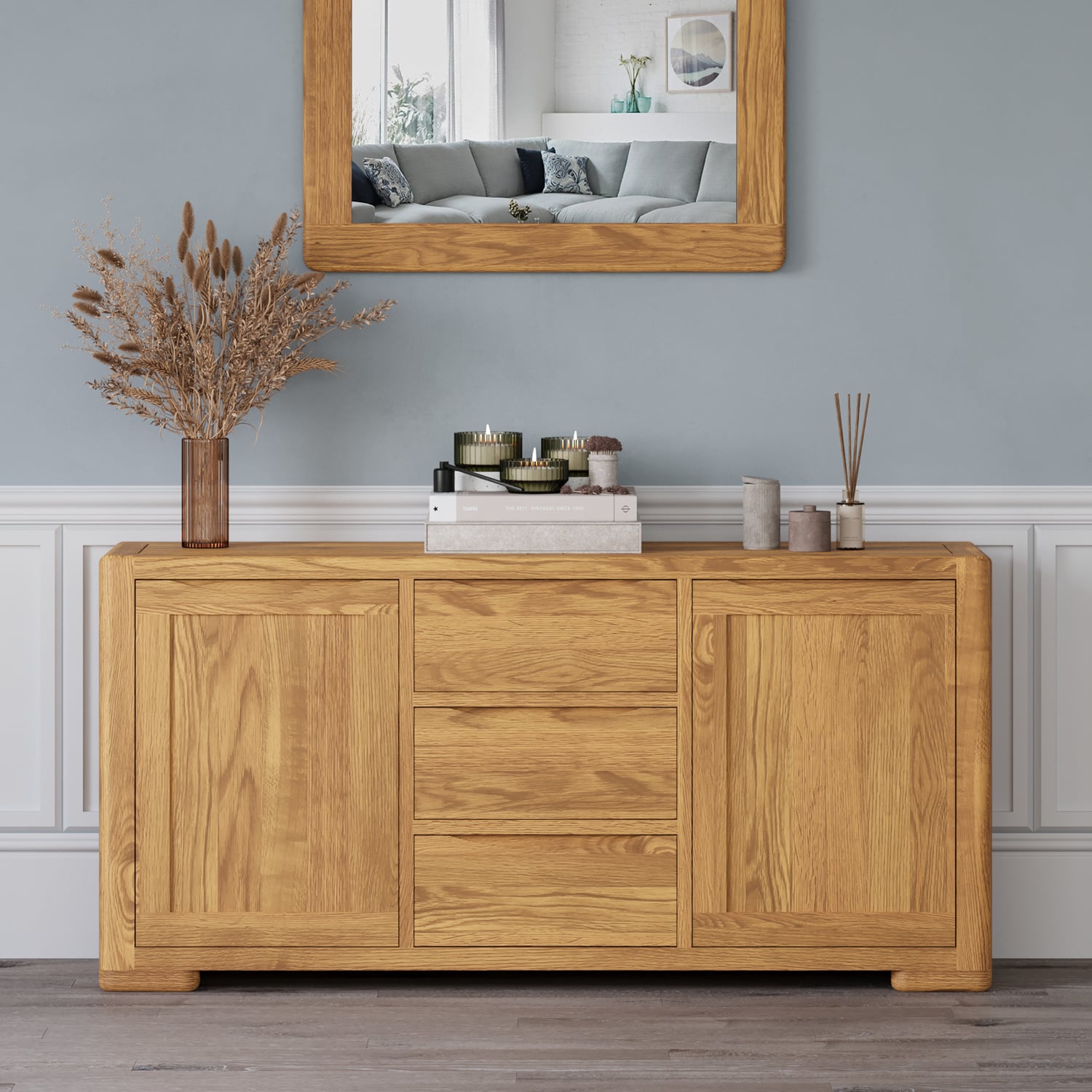 Harper Solid Oak Extra Large Sideboard