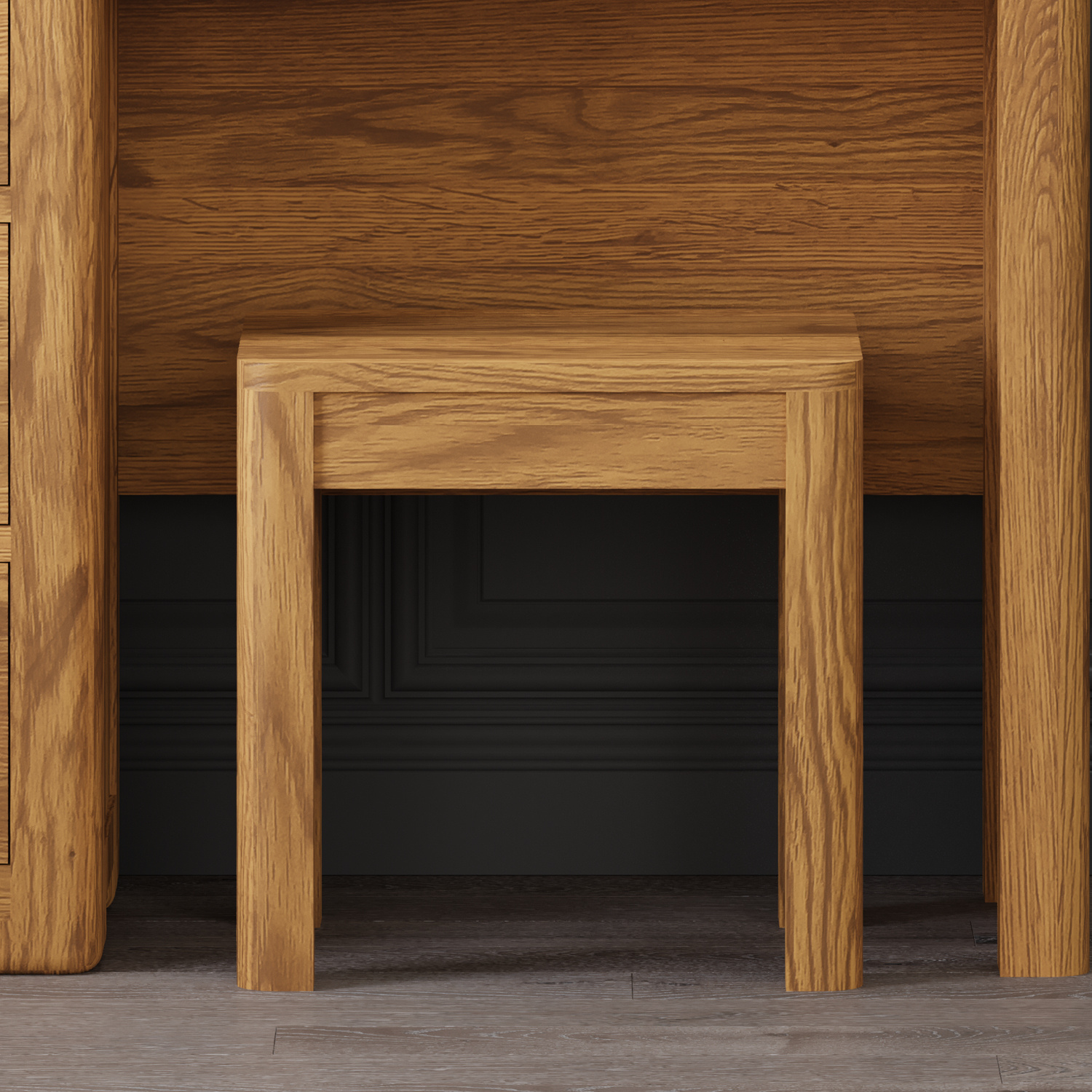 Harper Solid Oak Dressing Table Stool thumbnail