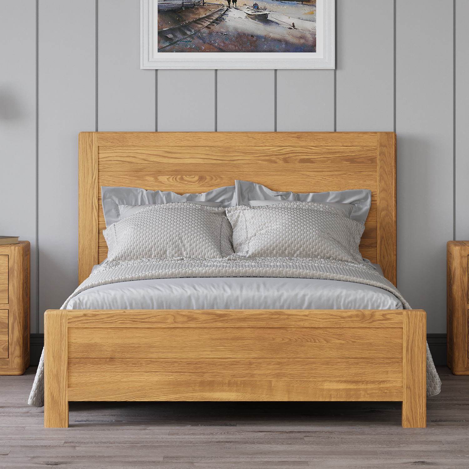 Harper Solid Oak Double Bed