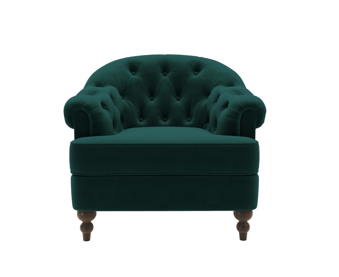 Richmond and Mayfair Velvet Accent Chairs and Footstools Oak