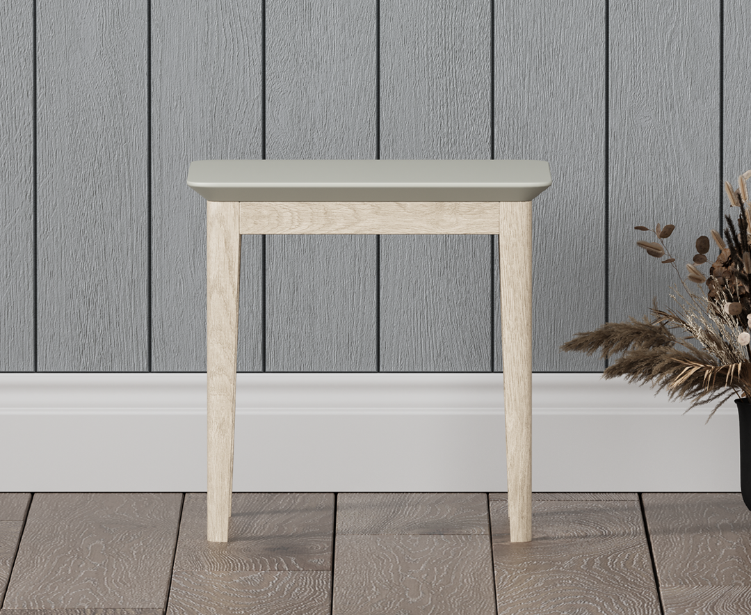 Ancona Oak and Soft Green Painted Dressing Table Stool thumbnail