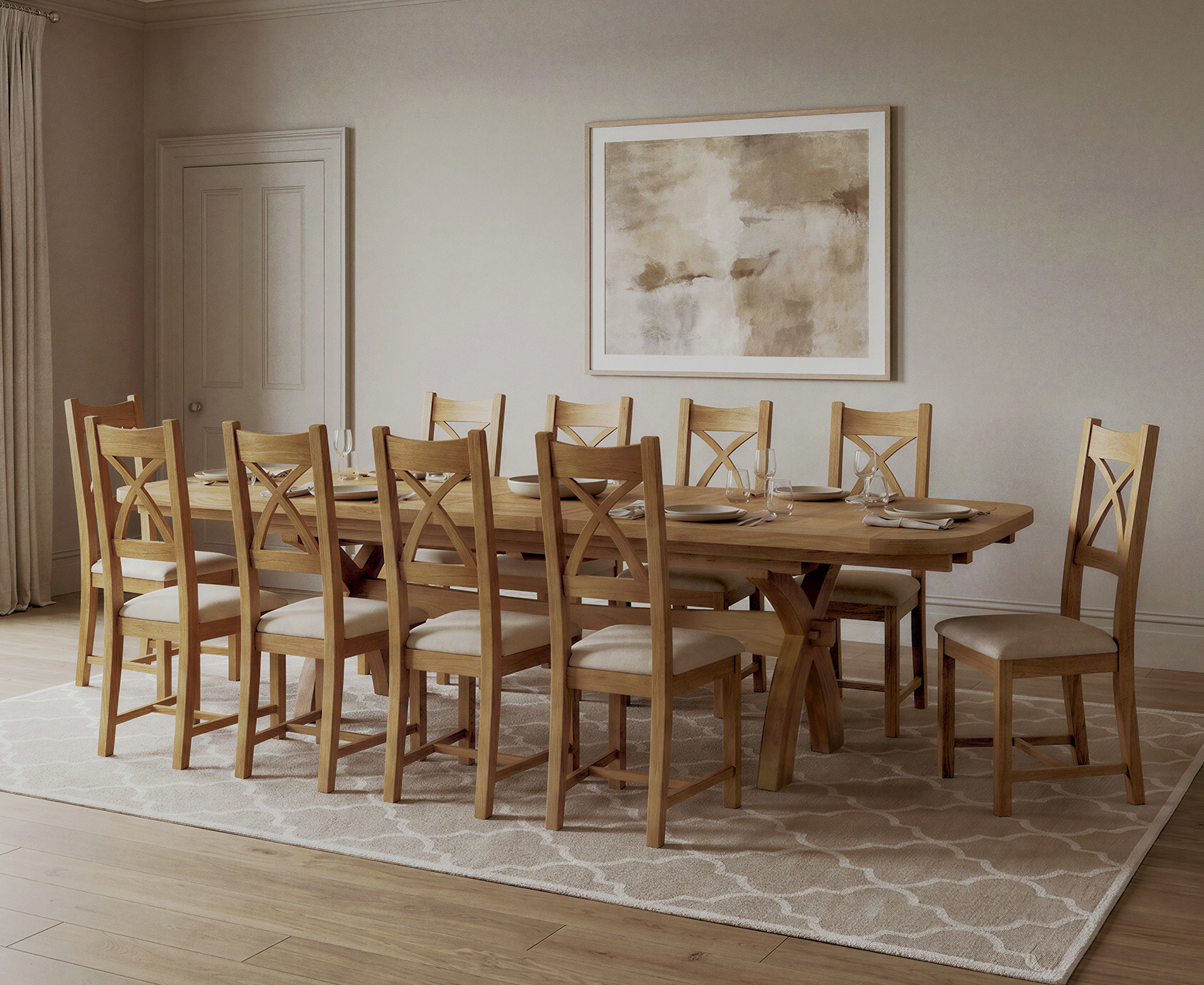 Colby 200cm Oval White Marble Dining Table with 6 Grey Sienna Chairs