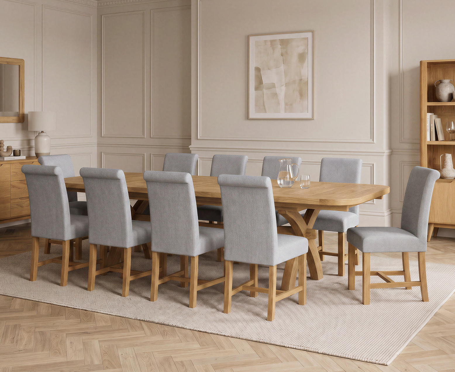 Antonio 220cm White Marble Dining Table
