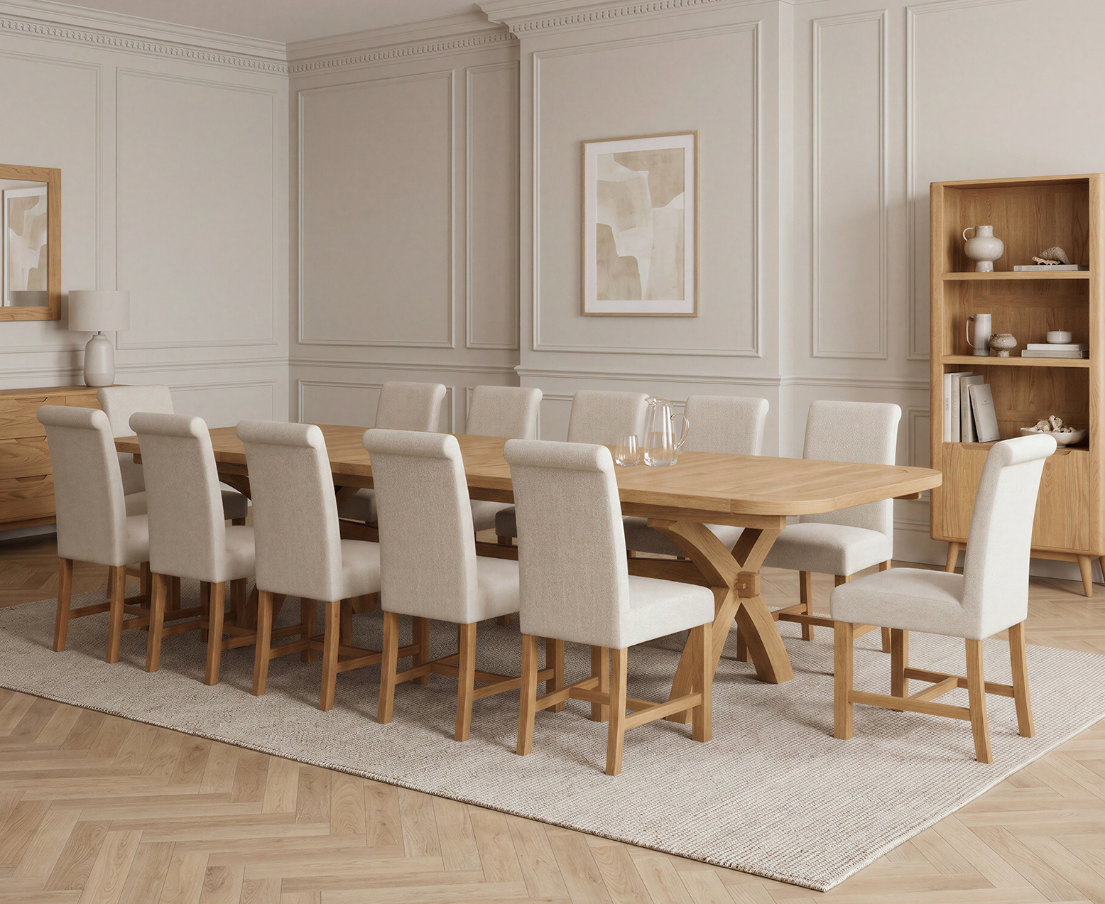 Colby 200cm Oval White Marble Dining Table with 6 Grey Sienna Chairs