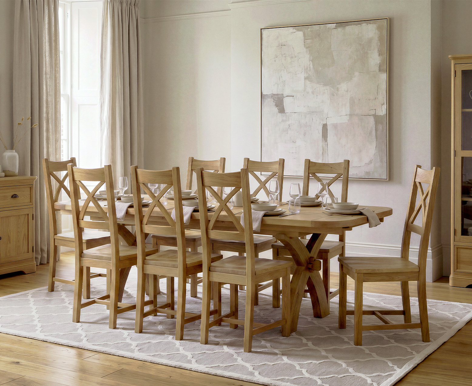 Antonio 220cm White Marble Dining Table