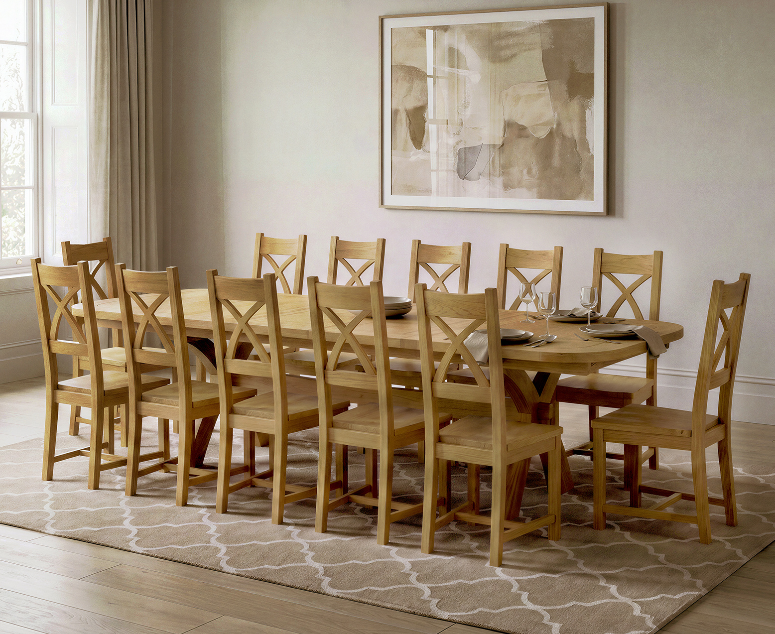 Colby 200cm Oval White Marble Dining Table with 6 Grey Sienna Chairs