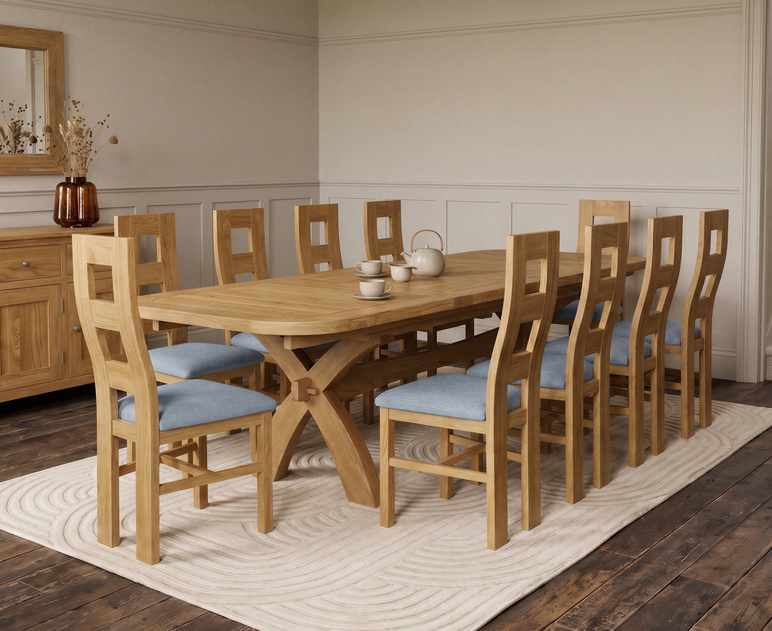 Antonio 220cm White Marble Dining Table
