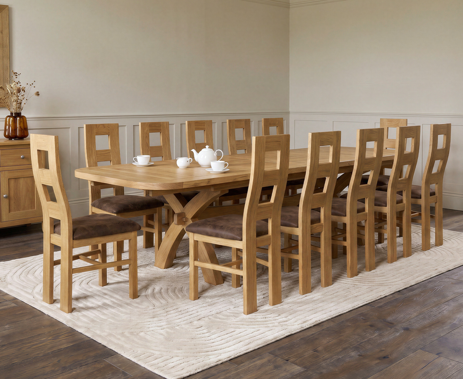 Colby 200cm Oval White Marble Dining Table with 6 Grey Lorenzo Chairs