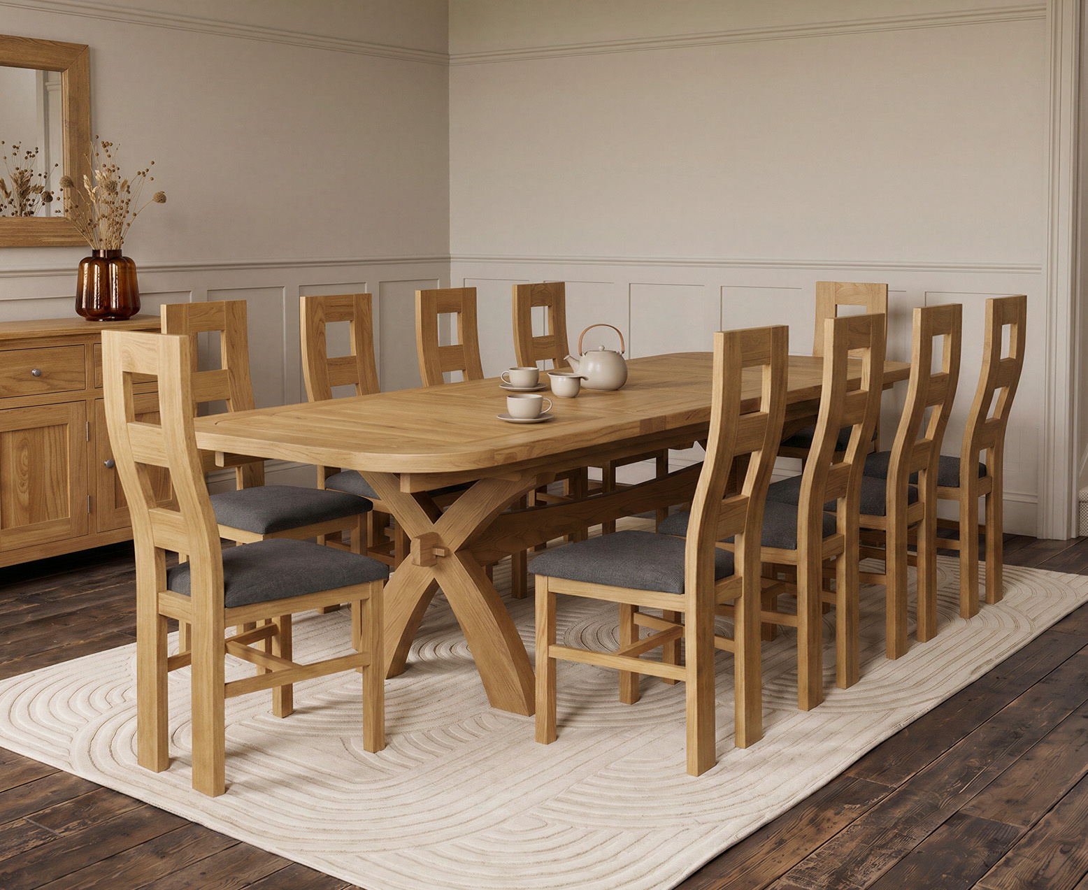 Antonio 220cm White Marble Dining Table
