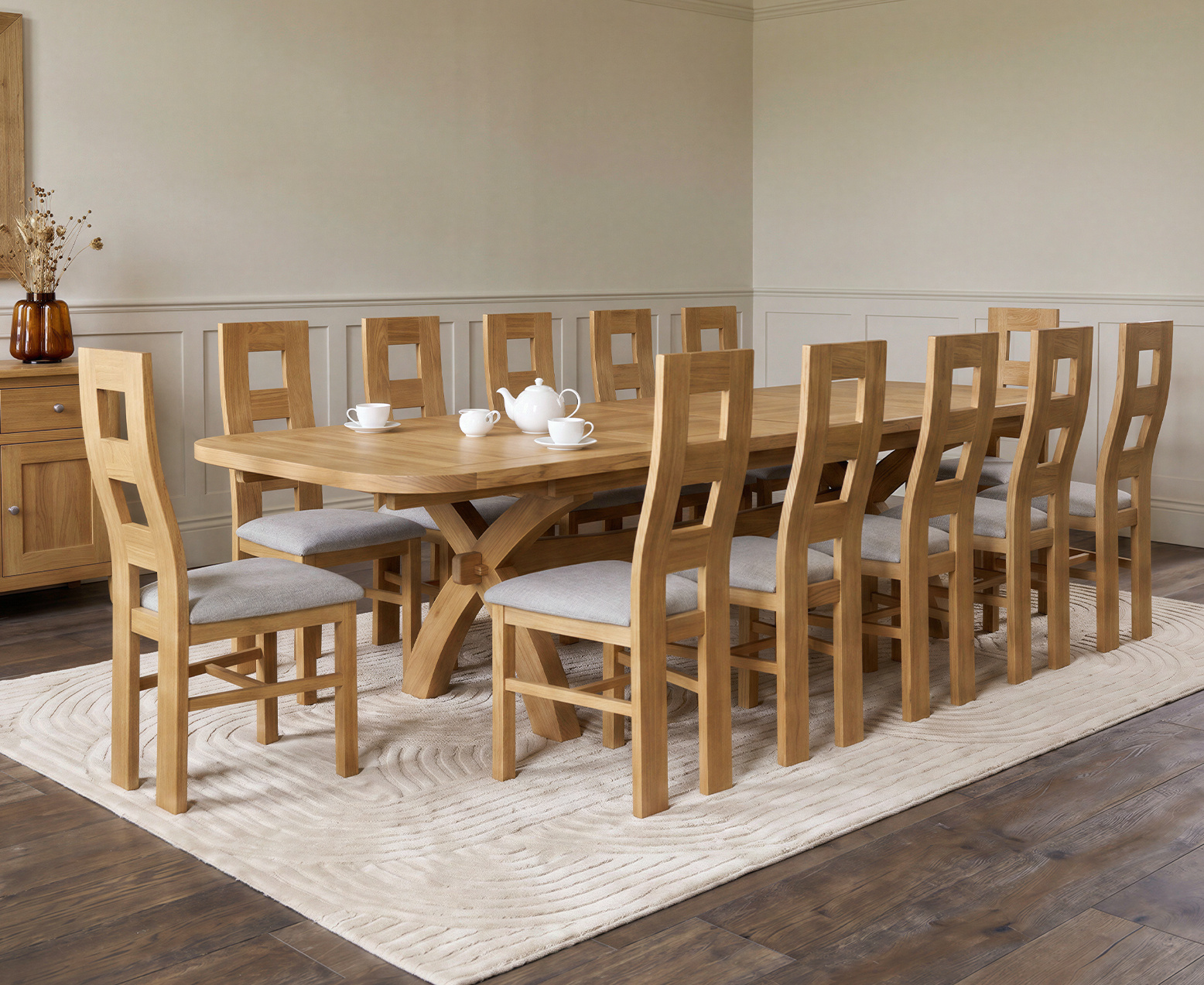 Antonio 220cm White Marble Dining Table