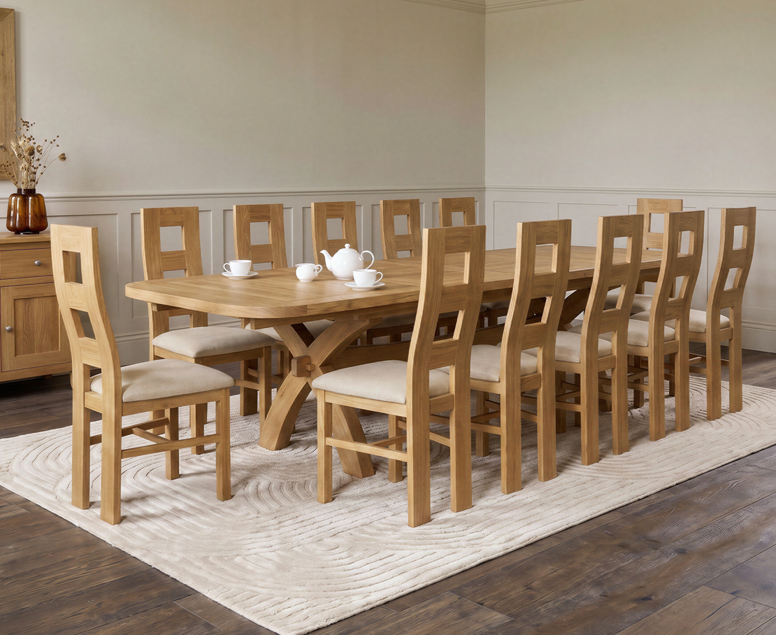 Colby 200cm Oval White Marble Dining Table with 6 Grey Sienna Chairs