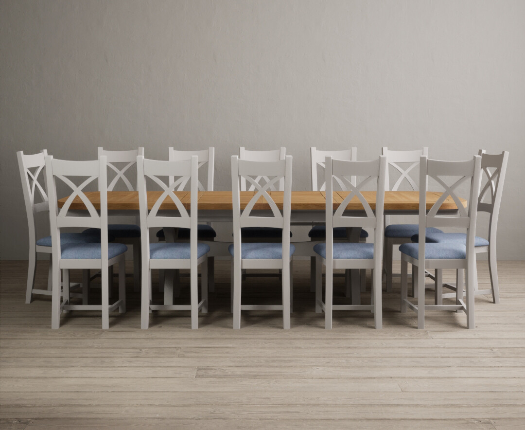 Colby 200cm Oval White Marble Dining Table with 6 Grey Sienna Chairs